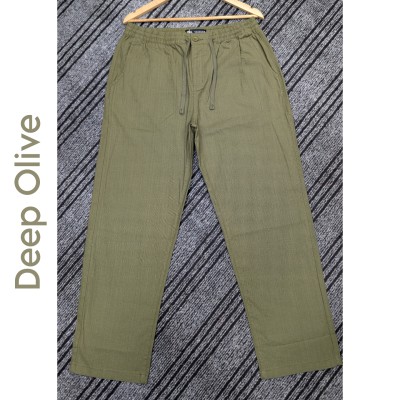 Remi Cotton LOOSE PANT [DEEP OLIVE]