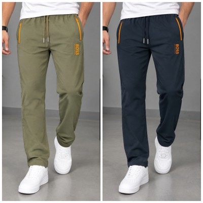 HUGO BOSS FORMAL TROUSER 2PCS COMBO [KHAKEE & NAVY BLUE]