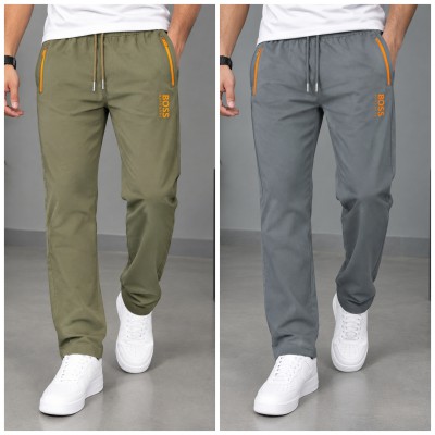 HUGO BOSS FORMAL TROUSER 2PCS COMBO [KHAKEE & GREY]