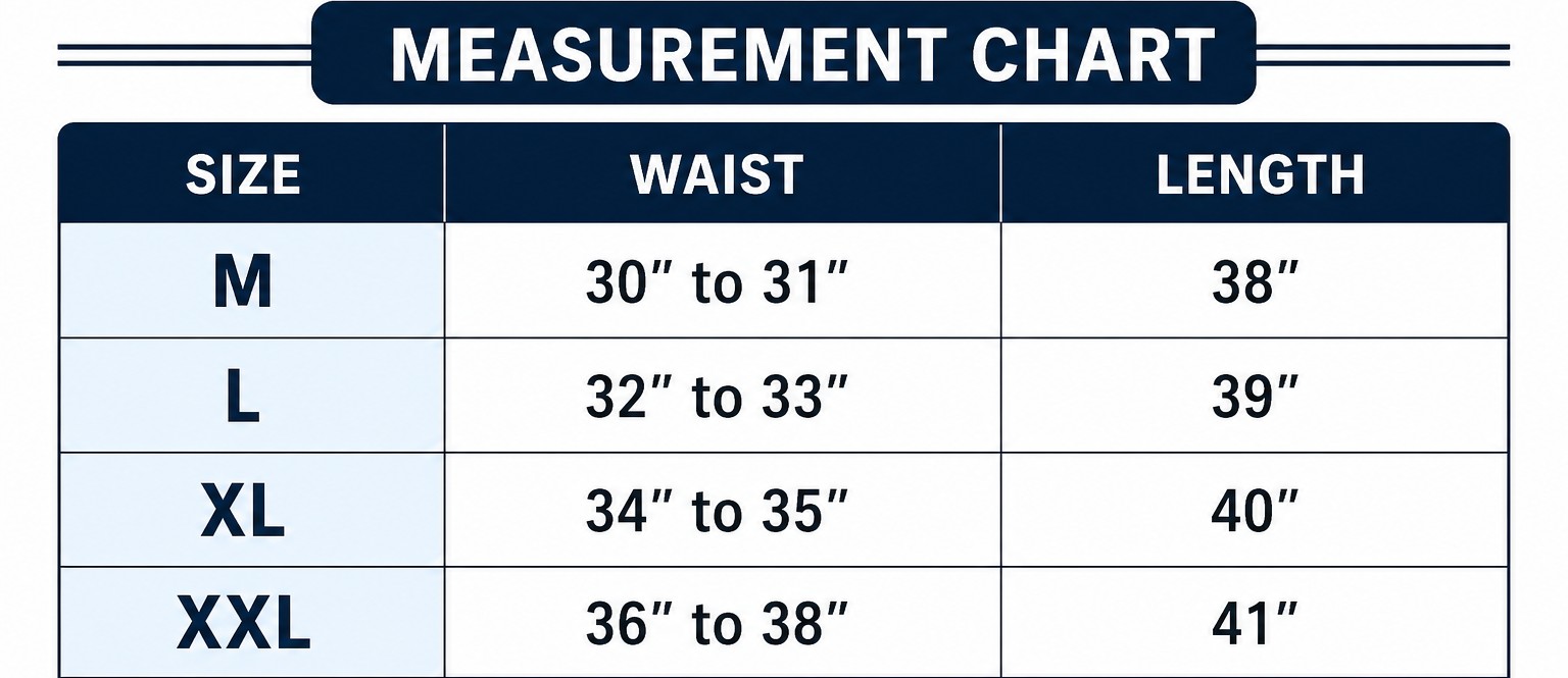 Size chart for G-STAR Trouser (Grey)